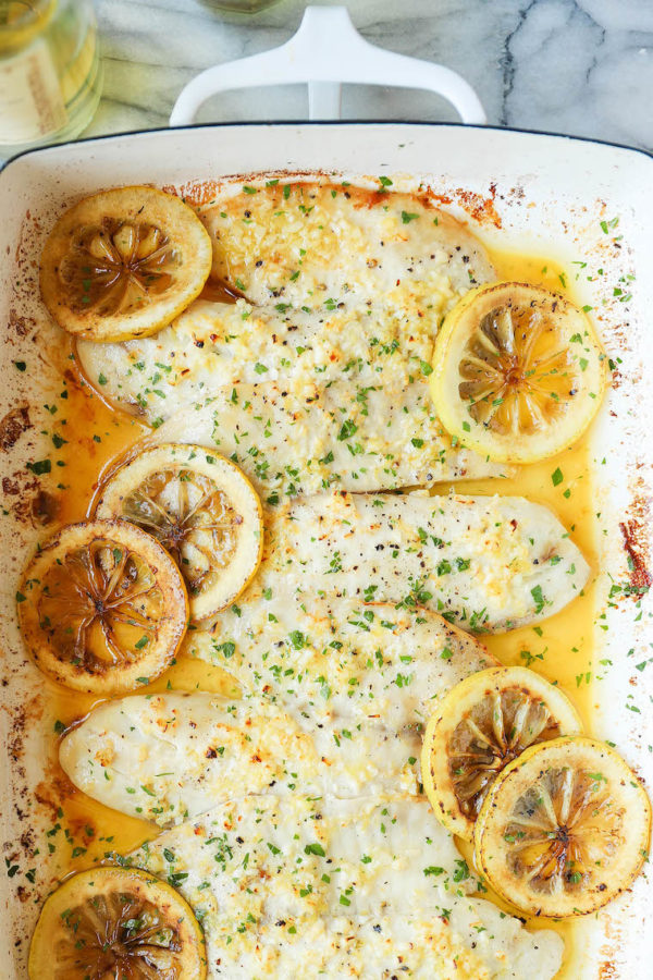 Baked Lemon Butter Tilapia - Damn Delicious