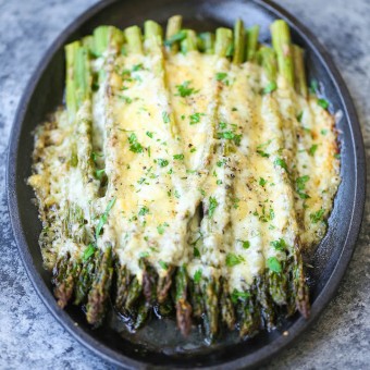 Cheesy Asparagus Gratin - Damn Delicious