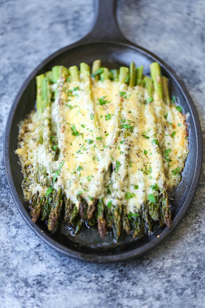 Cheesy Asparagus Gratin - Damn Delicious