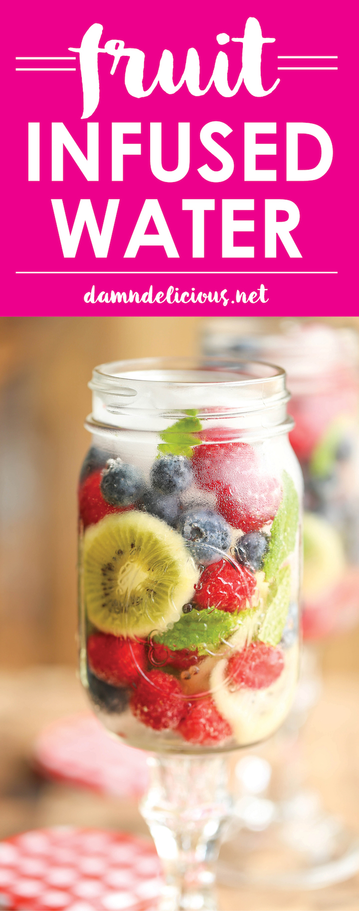 Fruit Infused Water - Skip the soda and stay healthy and hydrated with this refreshing fruit combination! It literally takes 5 minutes to put together.