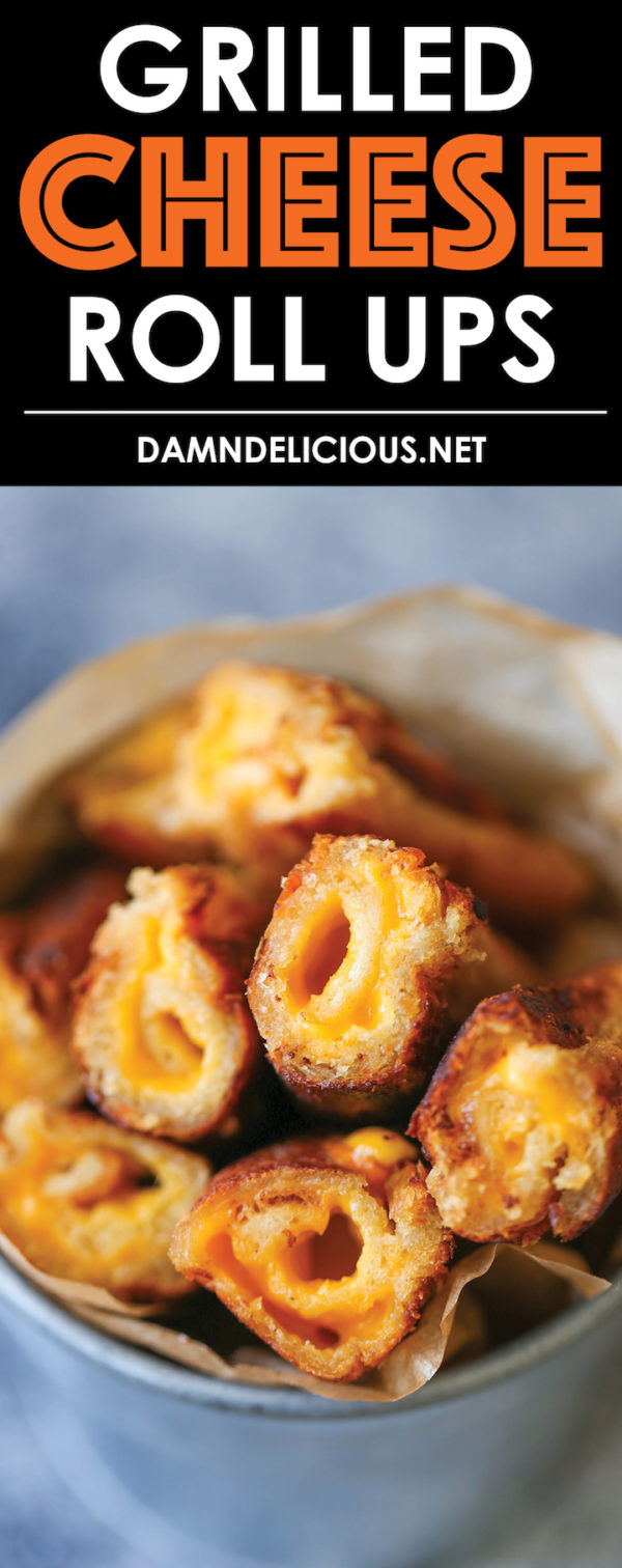 Grilled Cheese Roll Ups Damn Delicious