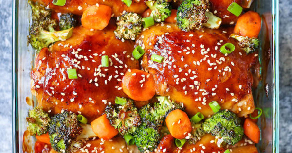 Baked Teriyaki Chicken And Broccoli Damn Delicious