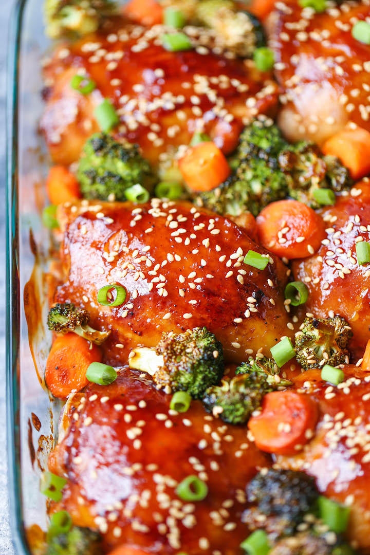 Baked Teriyaki Chicken and Broccoli - A takeout classic baked right at home with homemade teriyaki sauce - perfect over rice! Can be made ahead of time too!