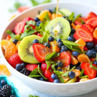 Easy Fruit Salad with Orange Poppy Seed Dressing