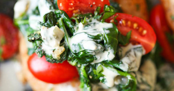 Chicken Florentine With White Wine Cream Sauce Damn Delicious