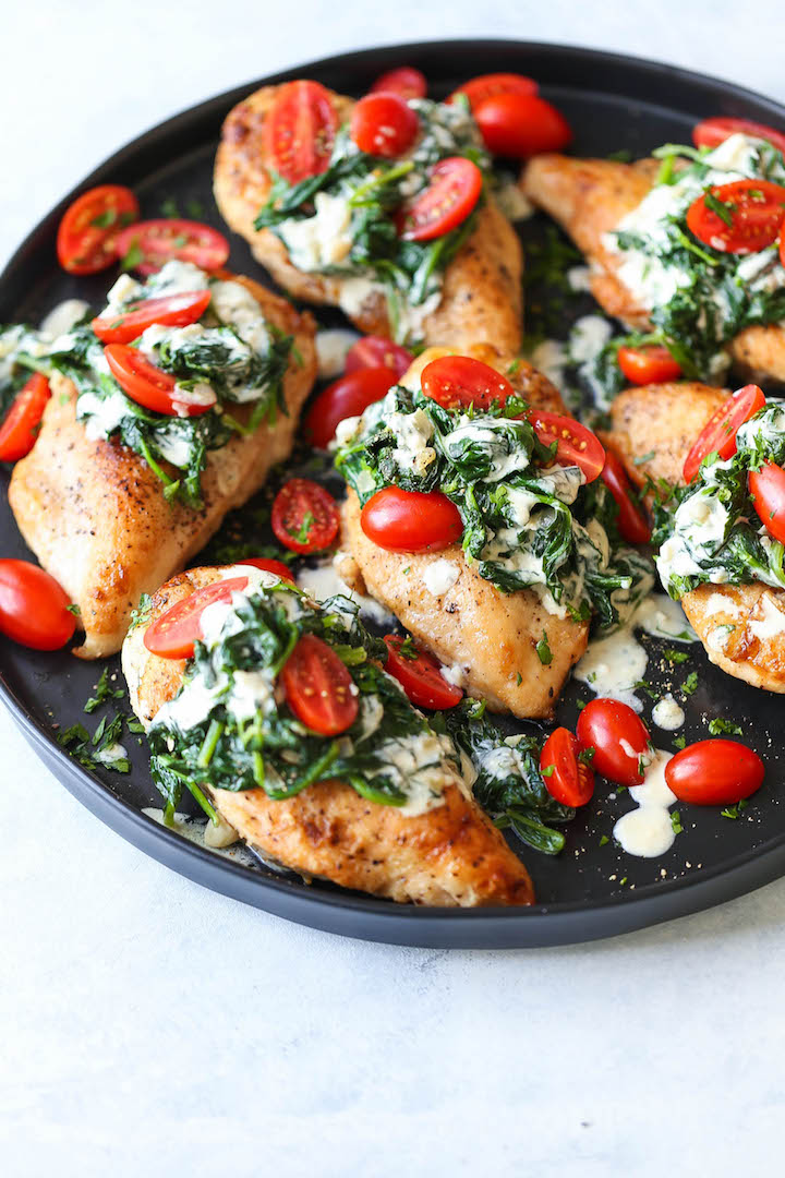 Chicken Florentine with White Wine Cream Sauce