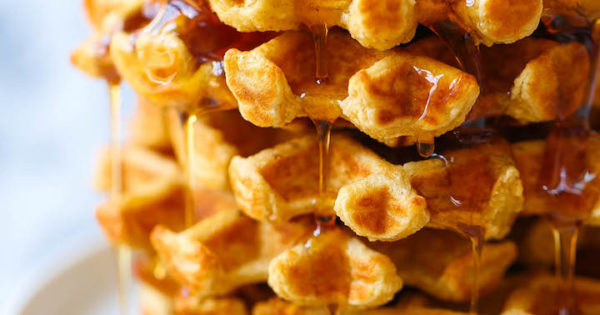 Healthy Protein Waffles Damn Delicious