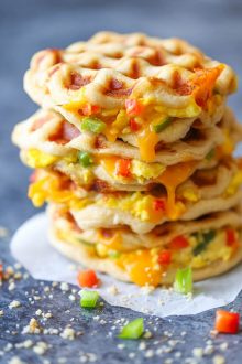 Breakfast Stuffed Waffles Damn Delicious