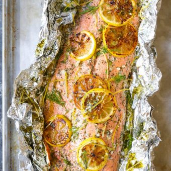 Lemon Dill Salmon in Foil - Damn Delicious