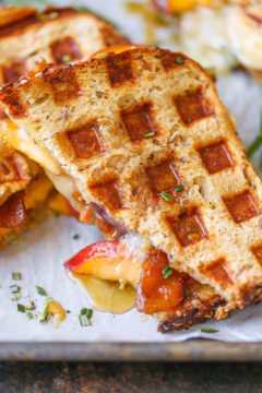Peach Bacon Brie Grilled Cheese