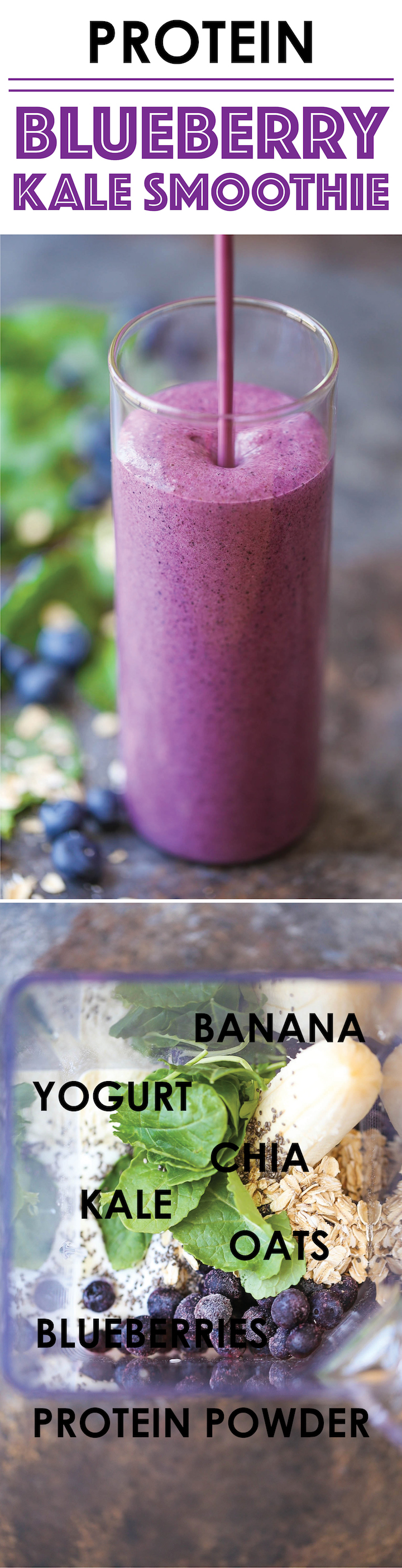 Blueberry Kale Smoothie - Alphafoodie