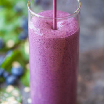 Protein Blueberry Kale Smoothie - Damn Delicious