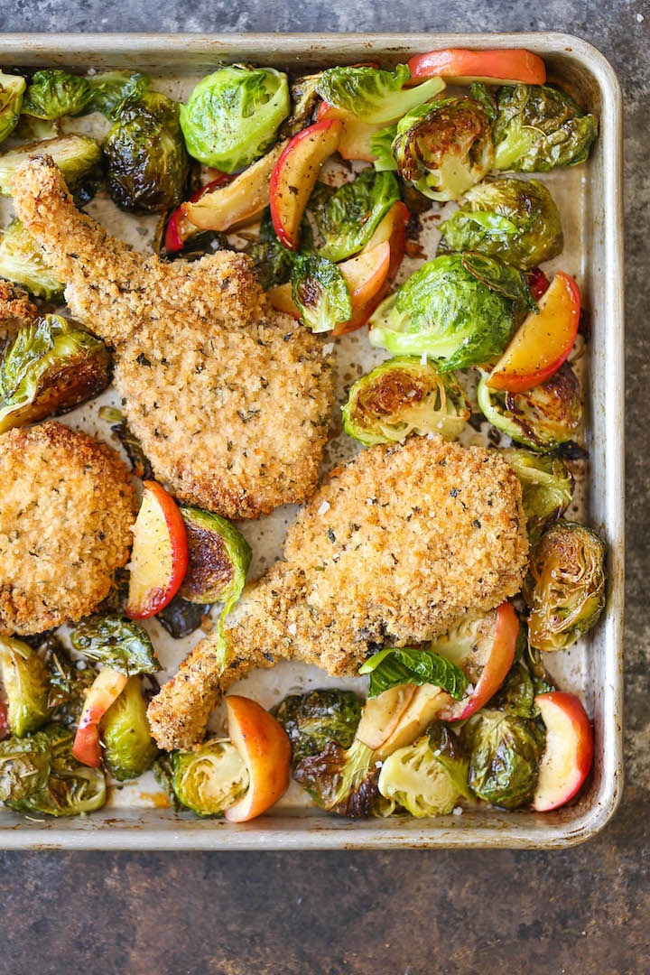 Sheet Pan Shake and Bake Pork Chops - A classic copycat made a million times better using pantry ingredients! So crisp-tender, and perfect for chicken too!