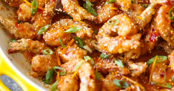 Honey Orange Firecracker Shrimp Damn Delicious