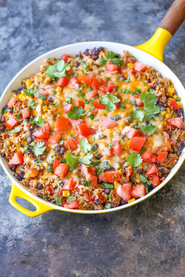 One Pot Mexican Beef and Rice Casserole - Damn Delicious