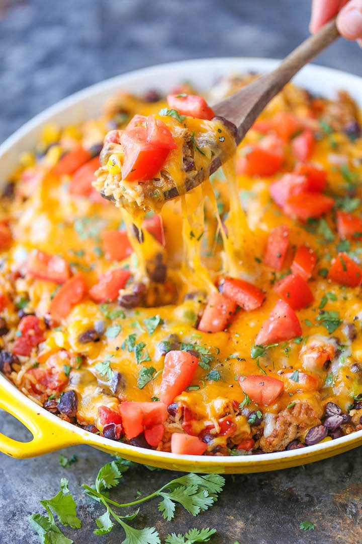 One Pot Mexican Beef and Rice Casserole - Damn Delicious
