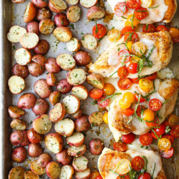 Sheet Pan Bruschetta Chicken Damn Delicious