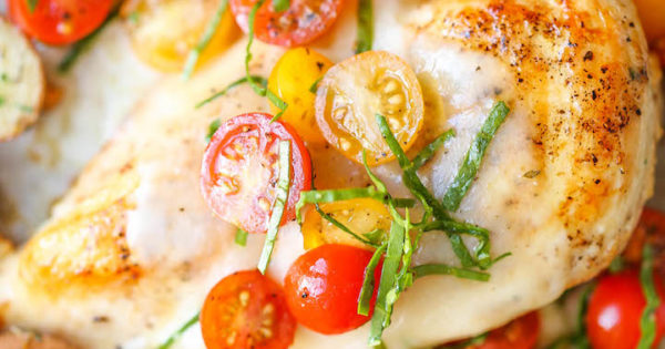 Sheet Pan Bruschetta Chicken Damn Delicious