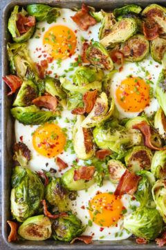 Brussels Sprouts Eggs and Bacon