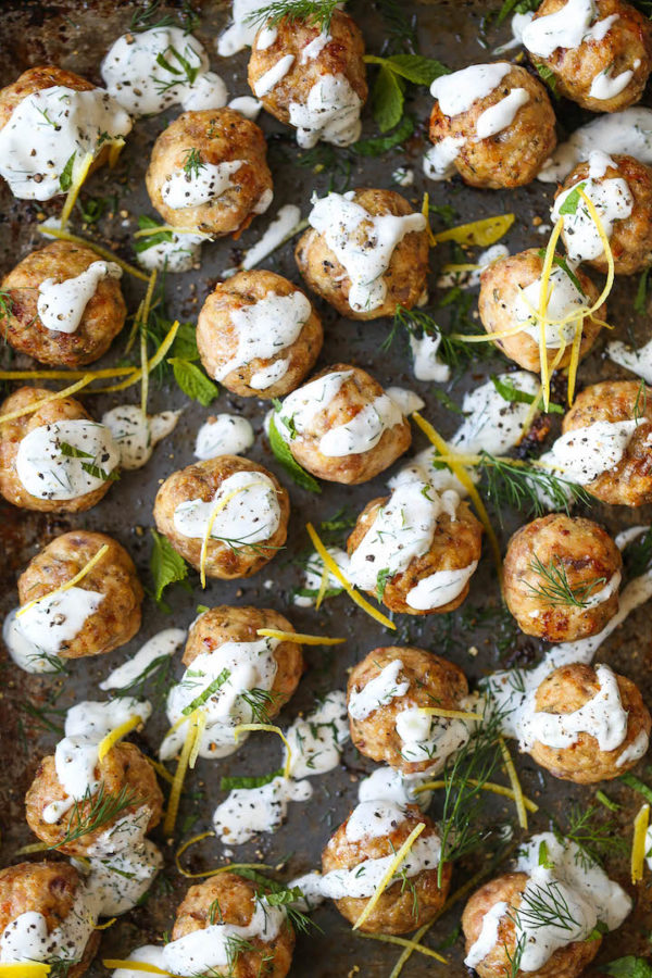 Greek Turkey Meatballs Damn Delicious