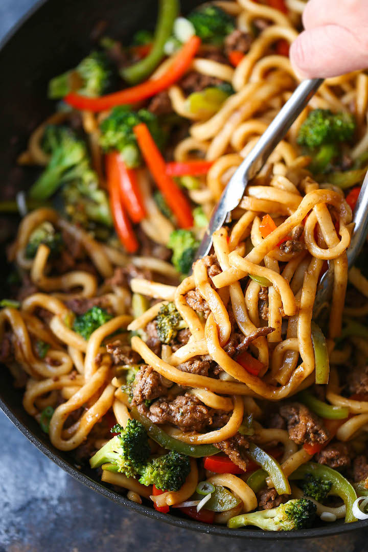 Ground Beef Noodle Stir Fry - Damn Delicious