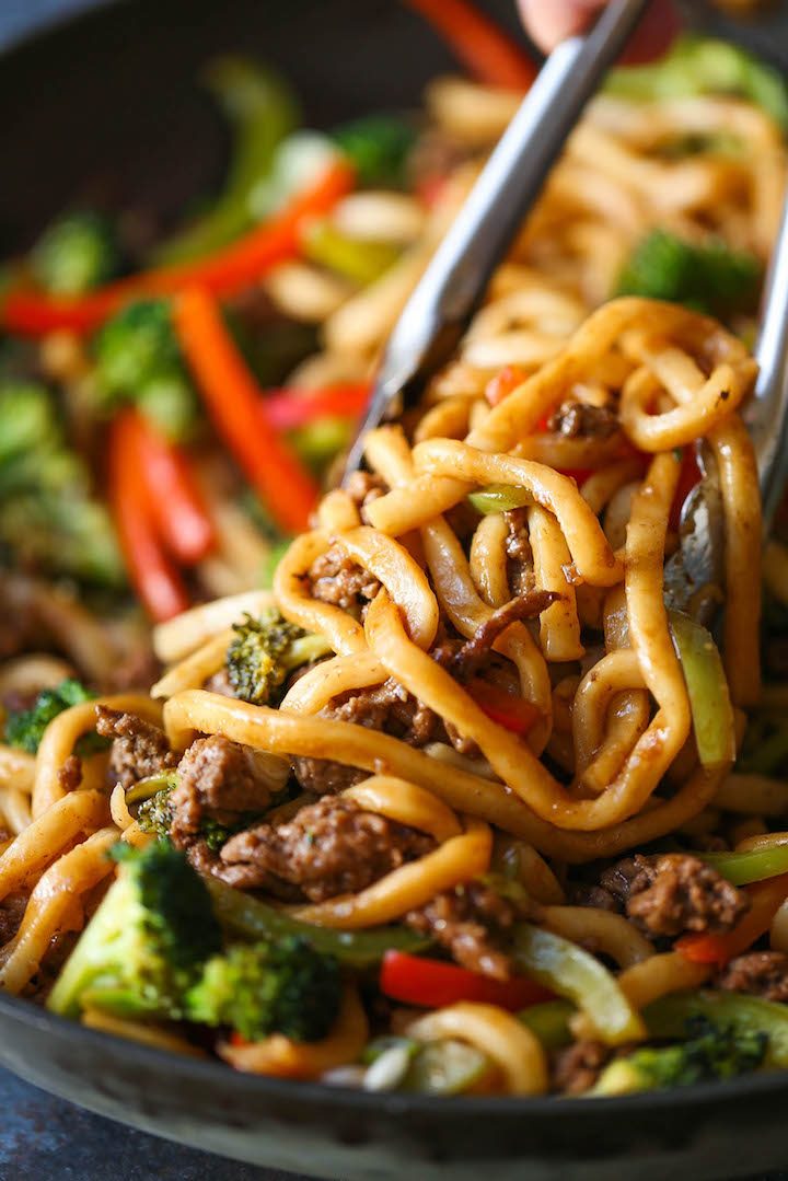 Ground Beef Noodle Stir Fry Damn Delicious