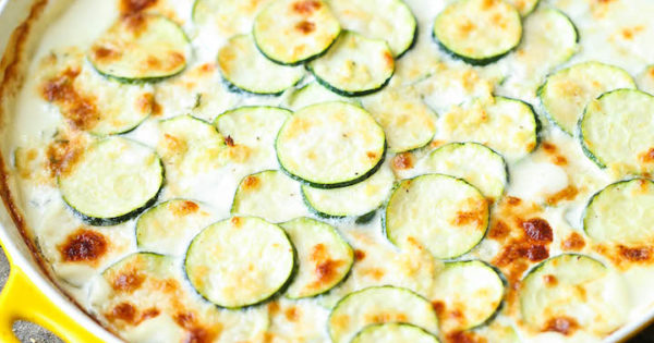 Cheesy Zucchini Gratin - Damn Delicious