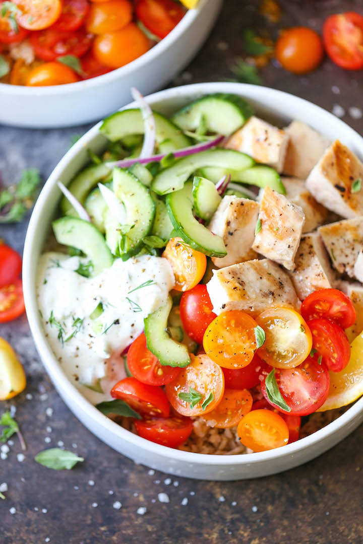 Greek Chicken Meal Prep Bowls - Damn Delicious