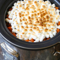 Slow Cooker Sweet Potato Casserole With Marshmallows - Mr. B Cooks