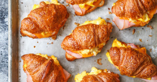 Freezer Croissant Breakfast Sandwiches Damn Delicious