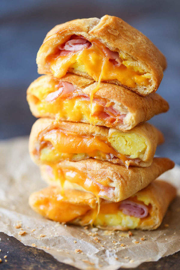 Ham Egg And Cheese Pockets Damn Delicious