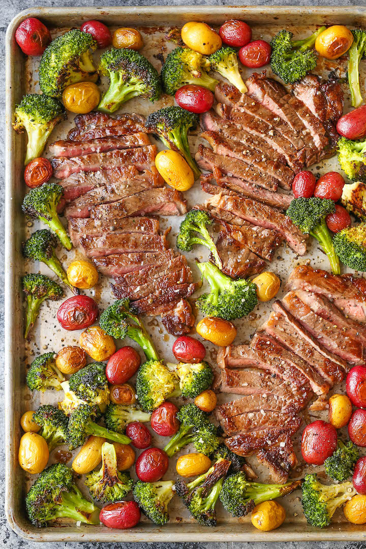 Grilled Flank Steak and Vegetables - Damn Delicious