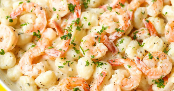 Shrimp And Gnocchi With Garlic Parmesan Cream Sauce Damn Delicious