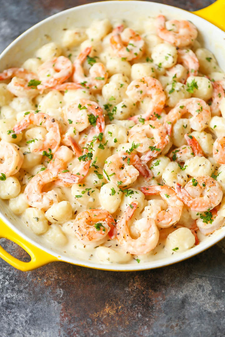 Shrimp And Gnocchi With Garlic Parmesan Cream Sauce Damn Delicious