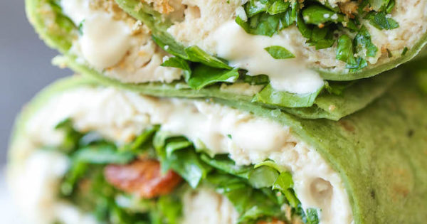Slow Cooker Chicken Caesar Wraps Damn Delicious