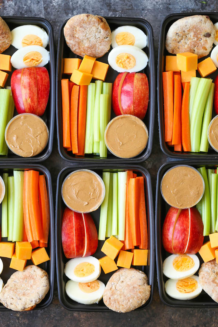 Easy Protein Bistro Snack Box - With Peanut Butter on Top