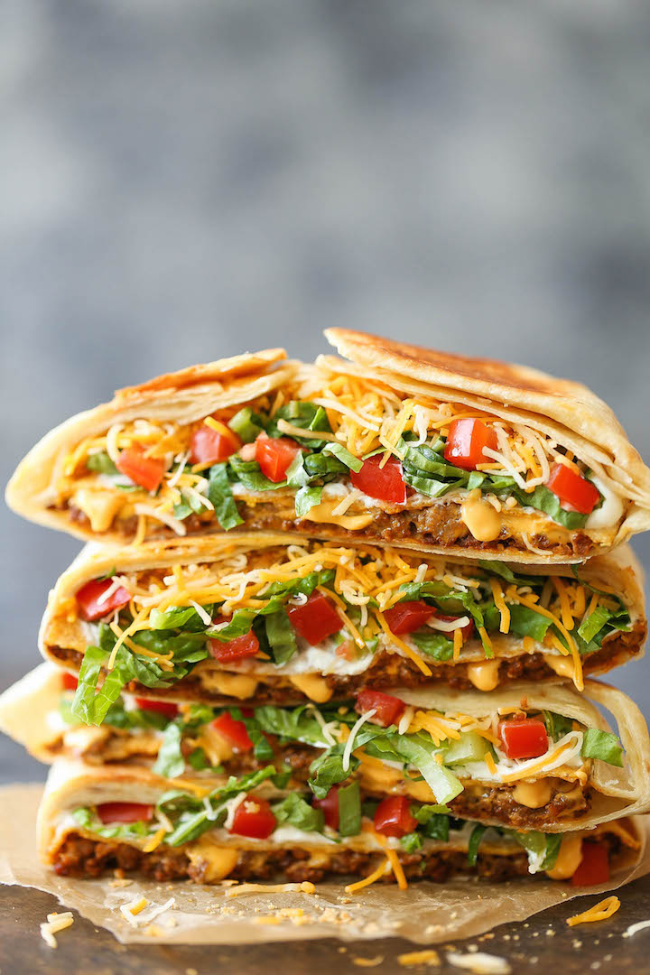 Homemade Crunch Wrap Supreme - A complete copycat version from Taco Bell! Except completely homemade and made so much more healthier! Get your fix now!