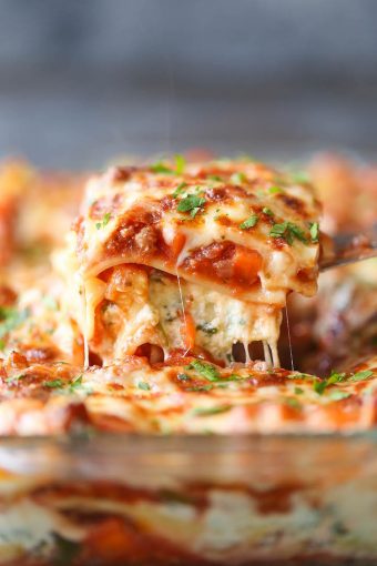 Turkey and Spinach Veggie Lasagna - Damn Delicious