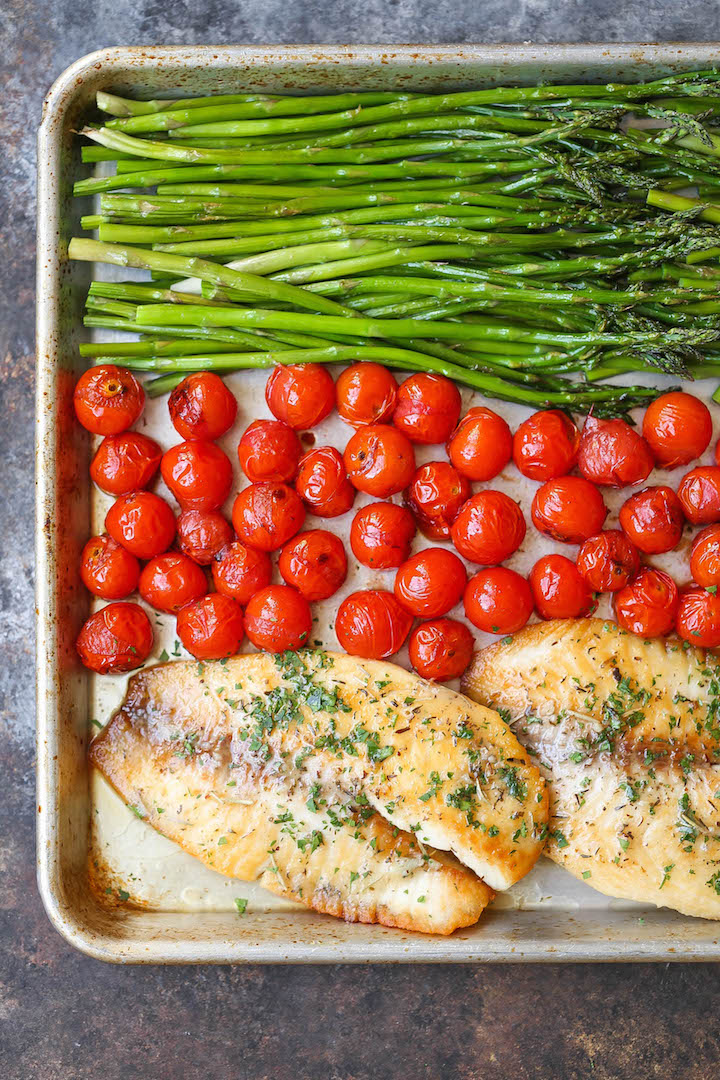 Sheet Pan Garlic Butter Tilapia Damn Delicious