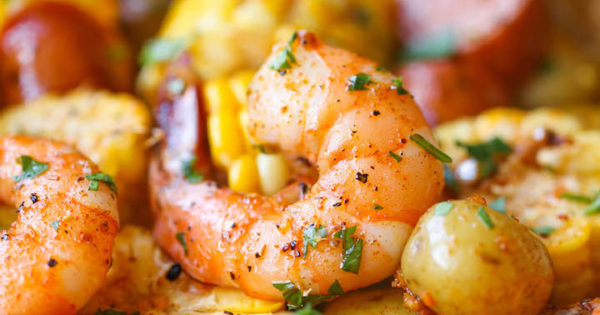 Sheet Pan Shrimp Boil - Damn Delicious