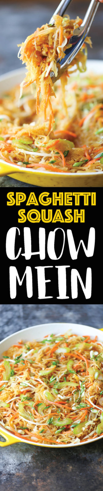 Spaghetti Squash Chow Mein Damn Delicious