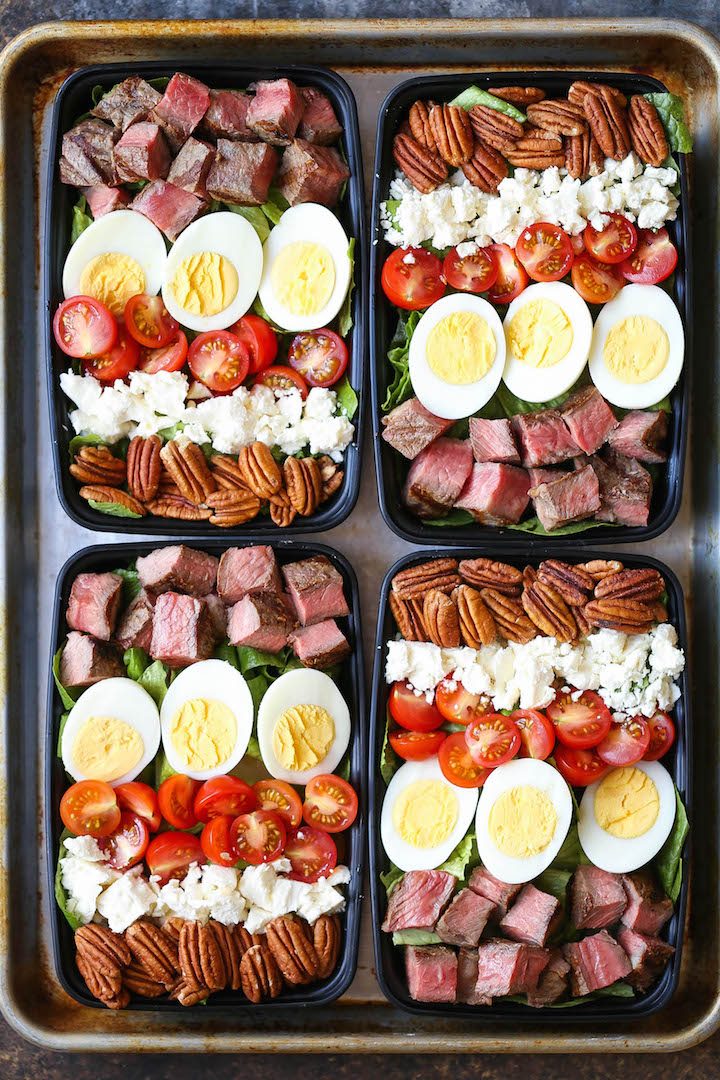 Steak Cobb Salad Meal Prep - Damn Delicious