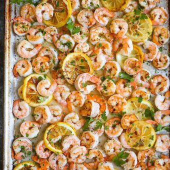 Sheet Pan Garlic Butter Shrimp - Damn Delicious