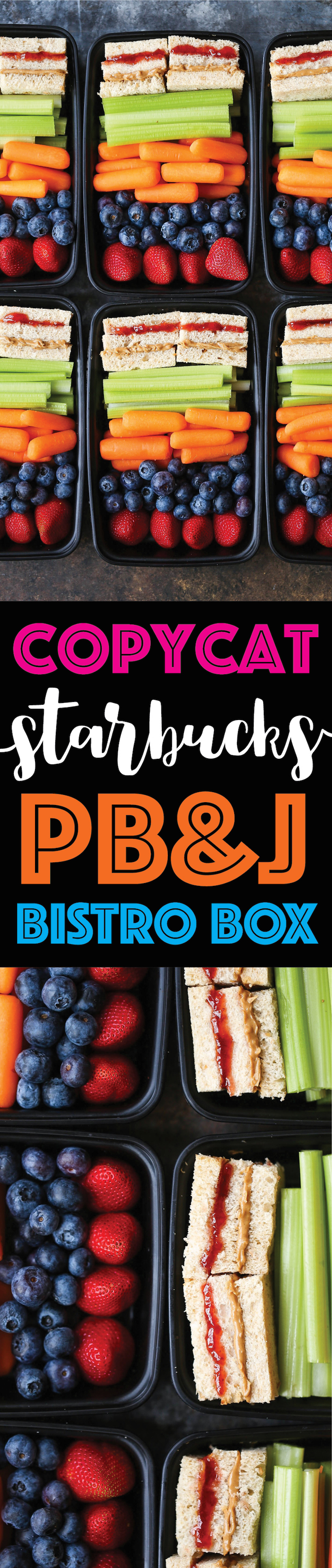 Starbucks PB&J Bistro Box with Celery, Carrots and Berries