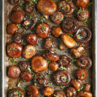 Sheet Pan Garlic Butter Mushrooms