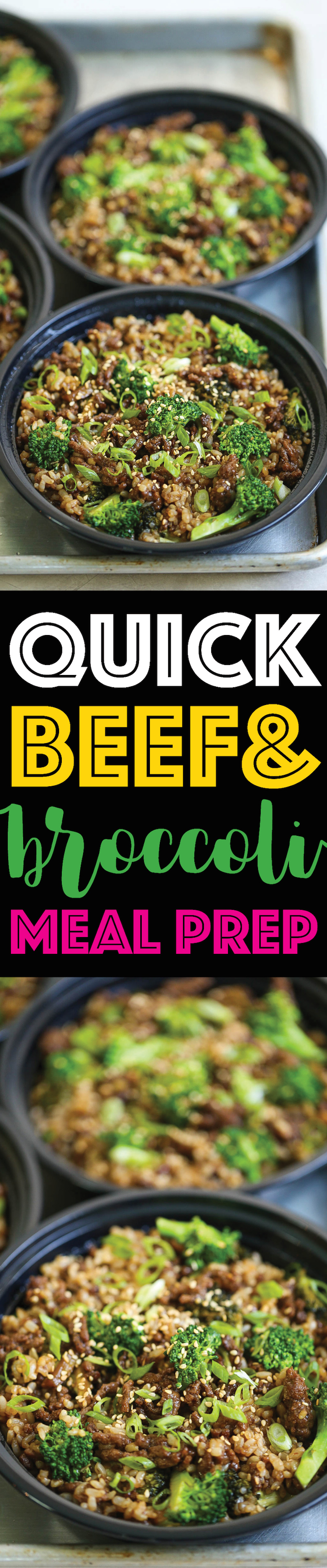 Quick Beef and Broccoli Meal Prep - Everyone's favorite dish made even easier using ground beef! Comes together in 15 min, prepped for the entire week!!!