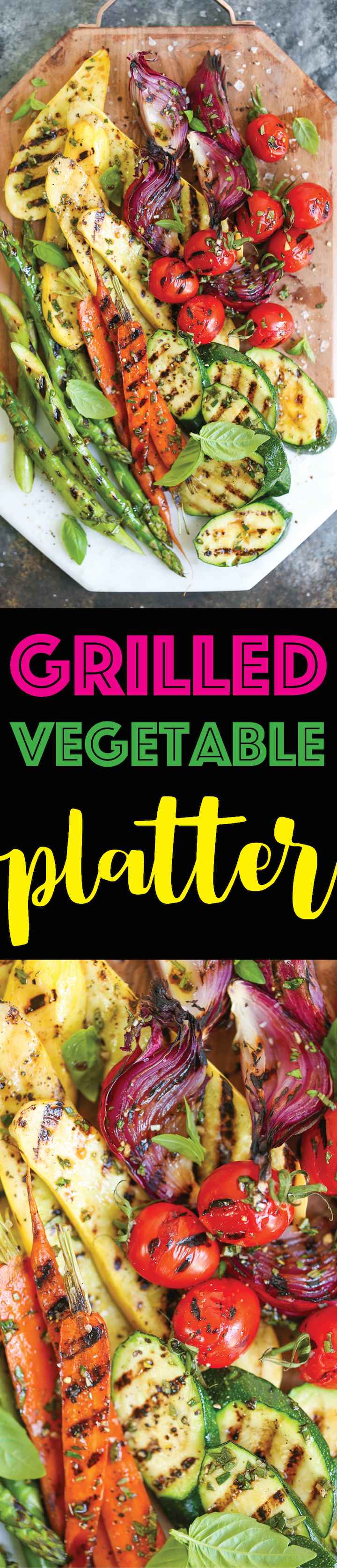 Grilled Vegetable Platter - How to assemble the most AMAZING vegetable platter! No more sad-looking veggies, so so perfect for entertaining!