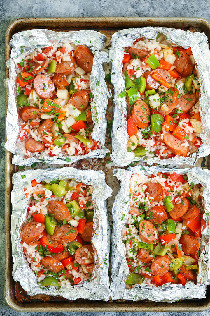 Sausage and Peppers Foil Packets