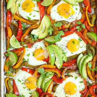 Sheet Pan Breakfast Fajitas - Damn Delicious