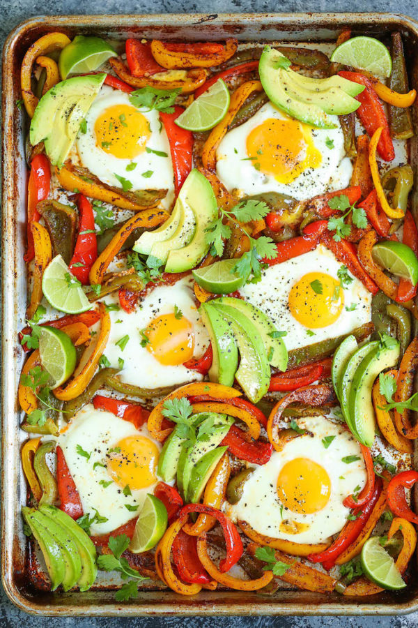 Sheet Pan Breakfast Fajitas Damn Delicious